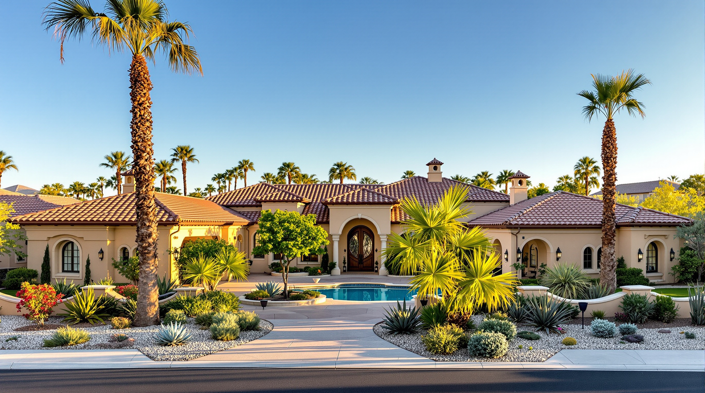 Luxury estate homes in a Palm Desert gated community